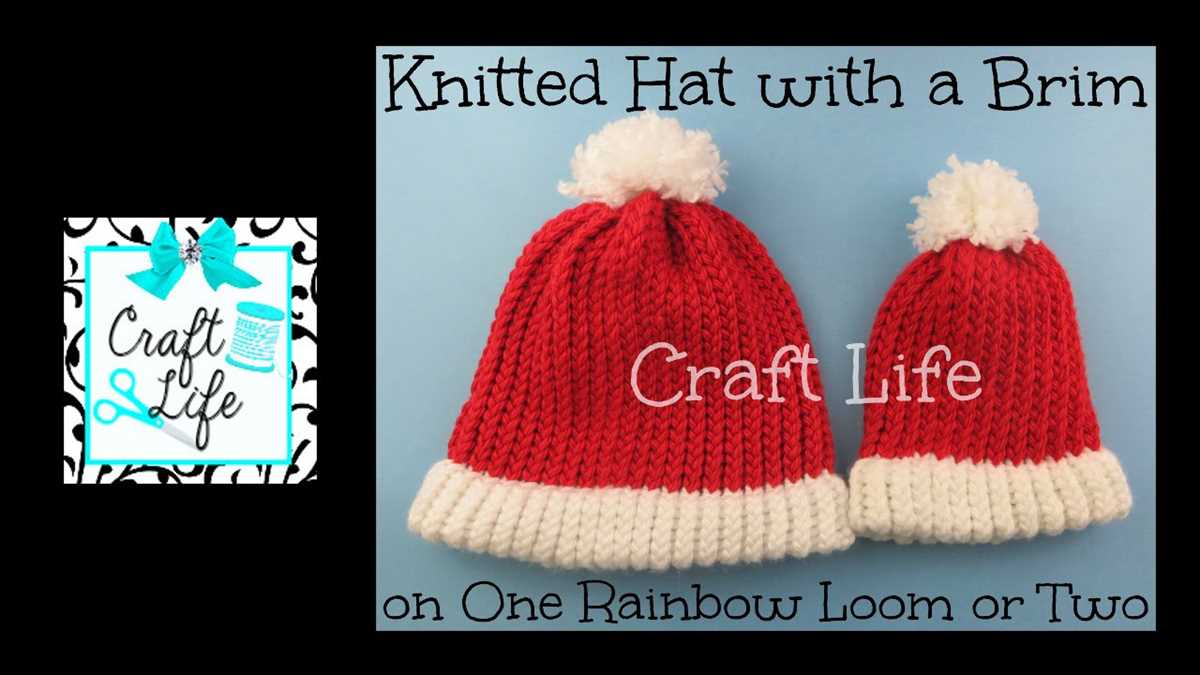 Santa hat knitted pattern