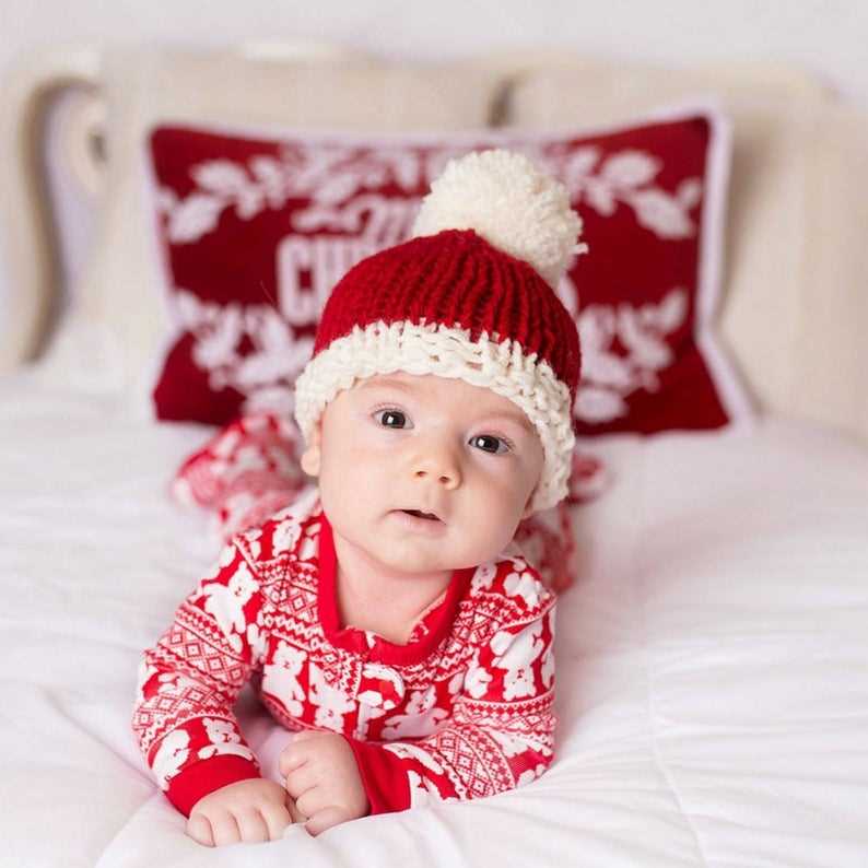 Santa hat knitted pattern