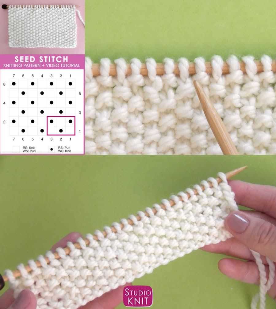 Seed stitch knitted headband pattern