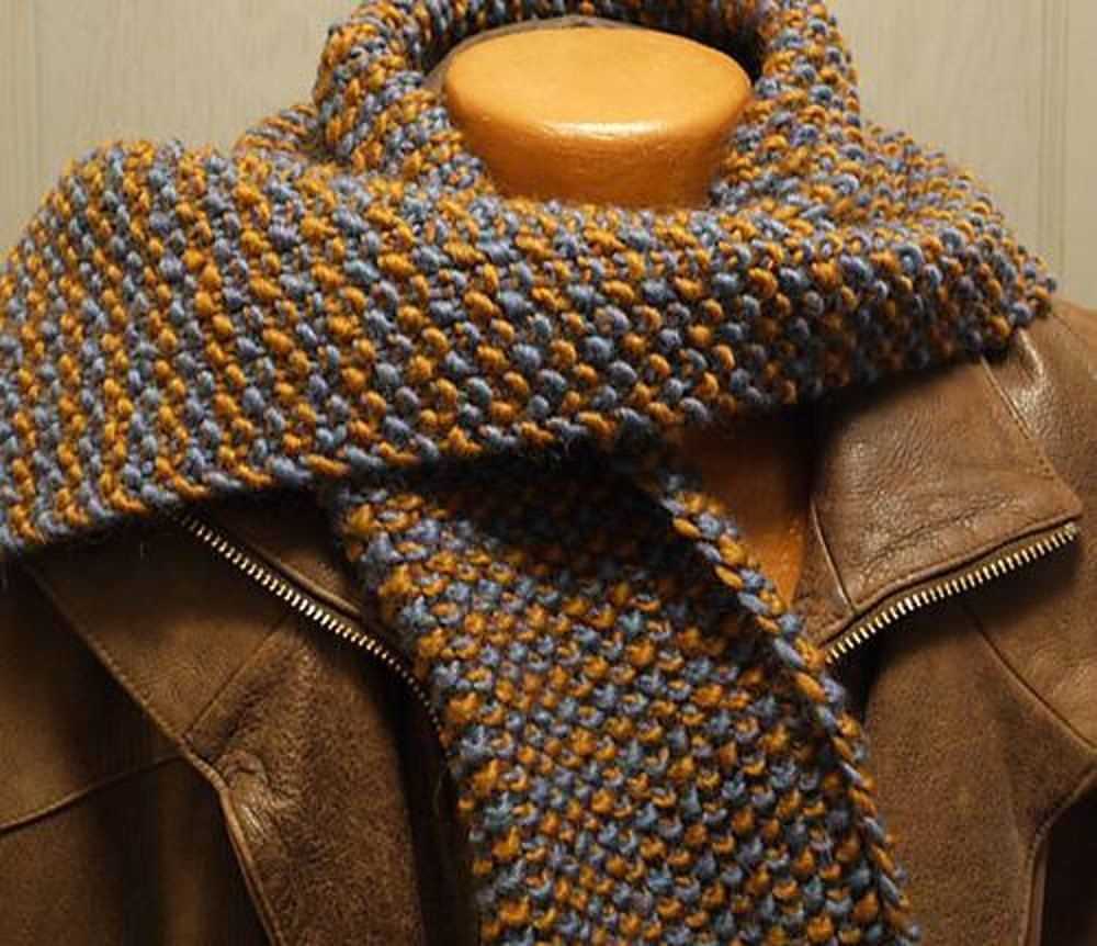 Seed stitch scarf knitting patterns