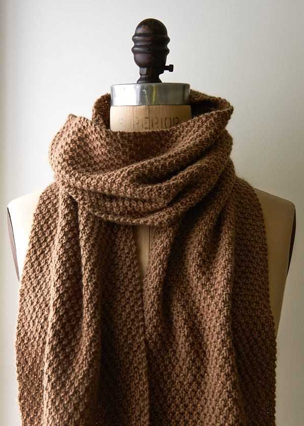 Seed stitch scarf knitting patterns