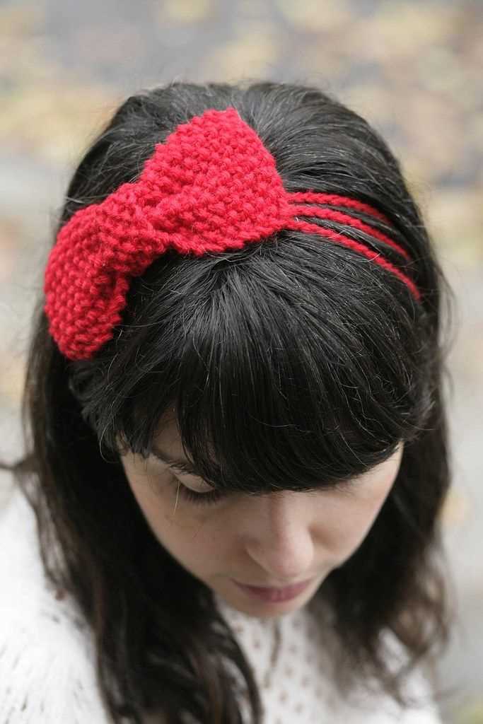 Seed stitch knitted headband pattern