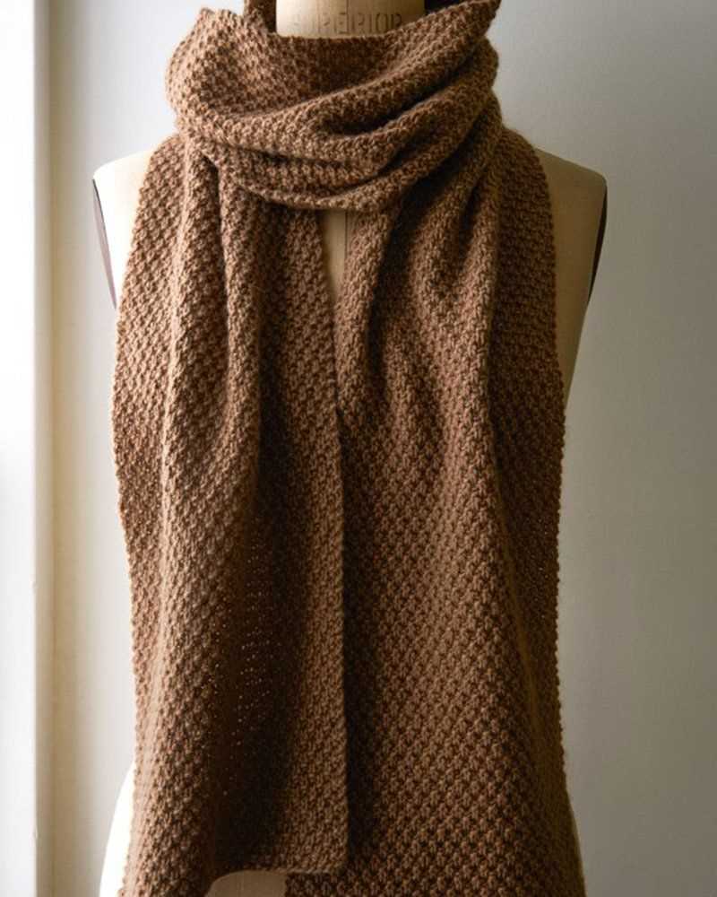 Seed stitch scarf knitting patterns