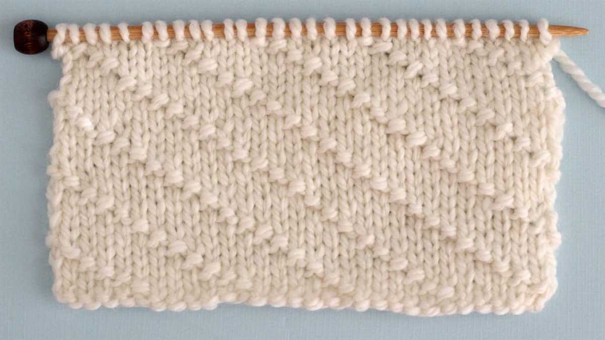 Seersucker stitch knitting pattern