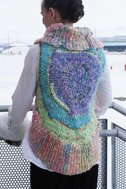 Shawl collar vest knitting pattern