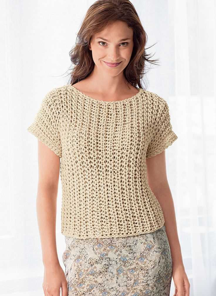 Short sleeve top knitting pattern