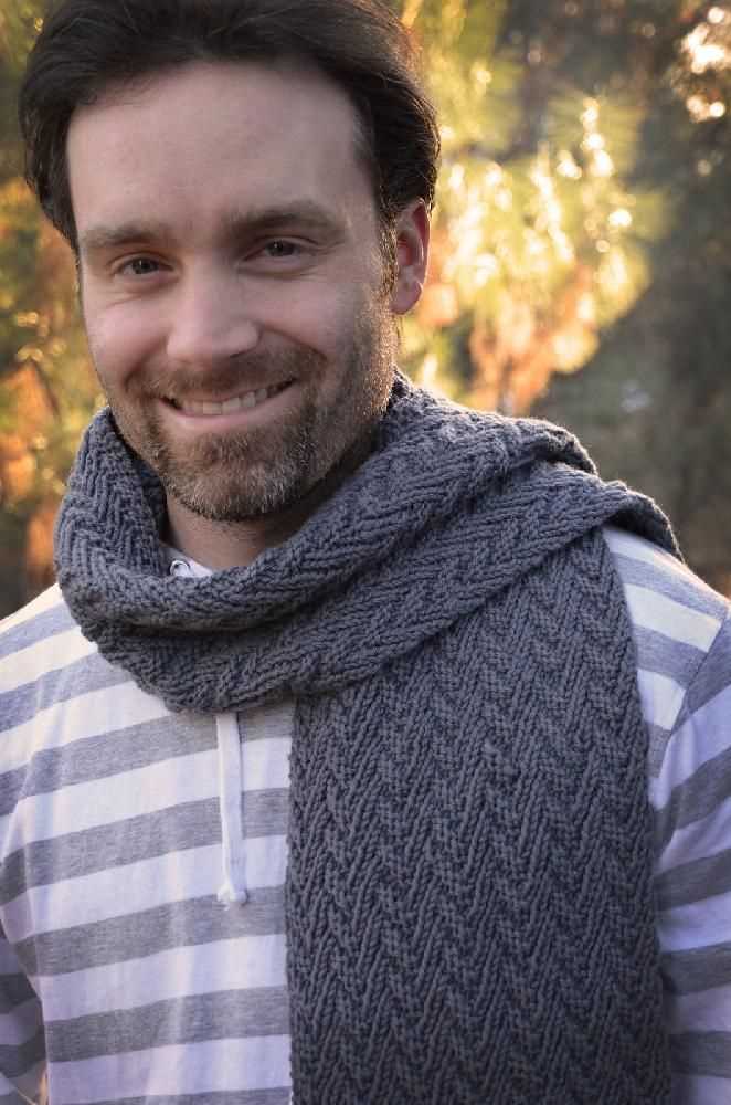 Simple mens scarf knitting pattern