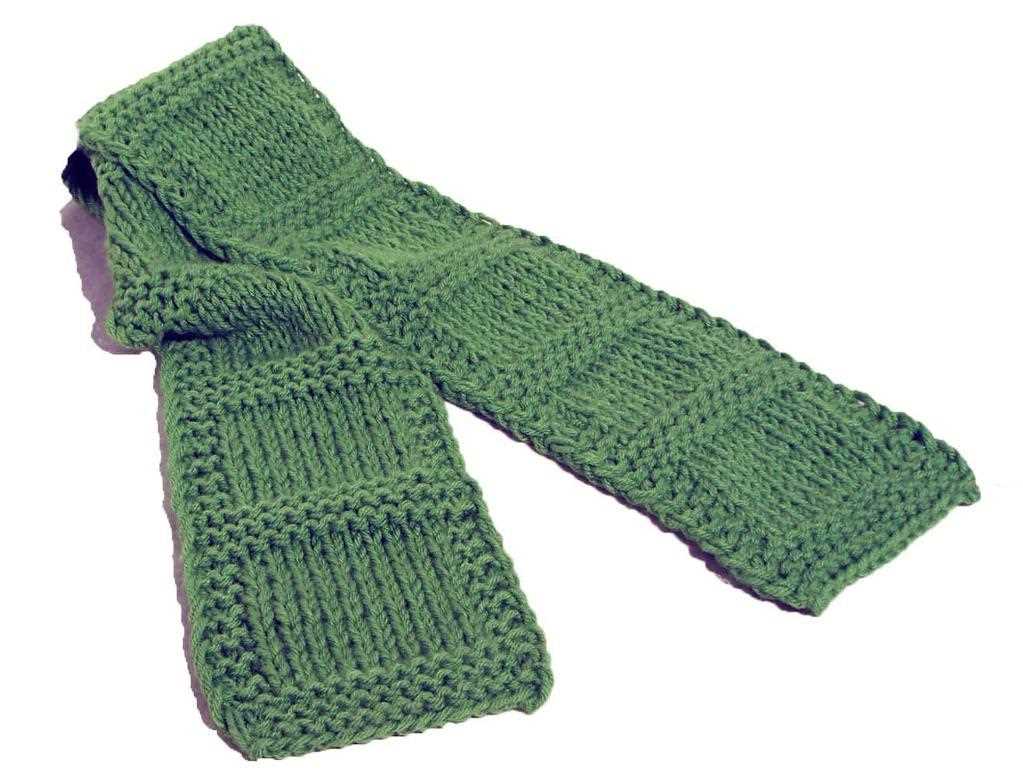 Simple mens scarf knitting pattern