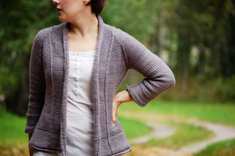 Simple cardigan knit pattern