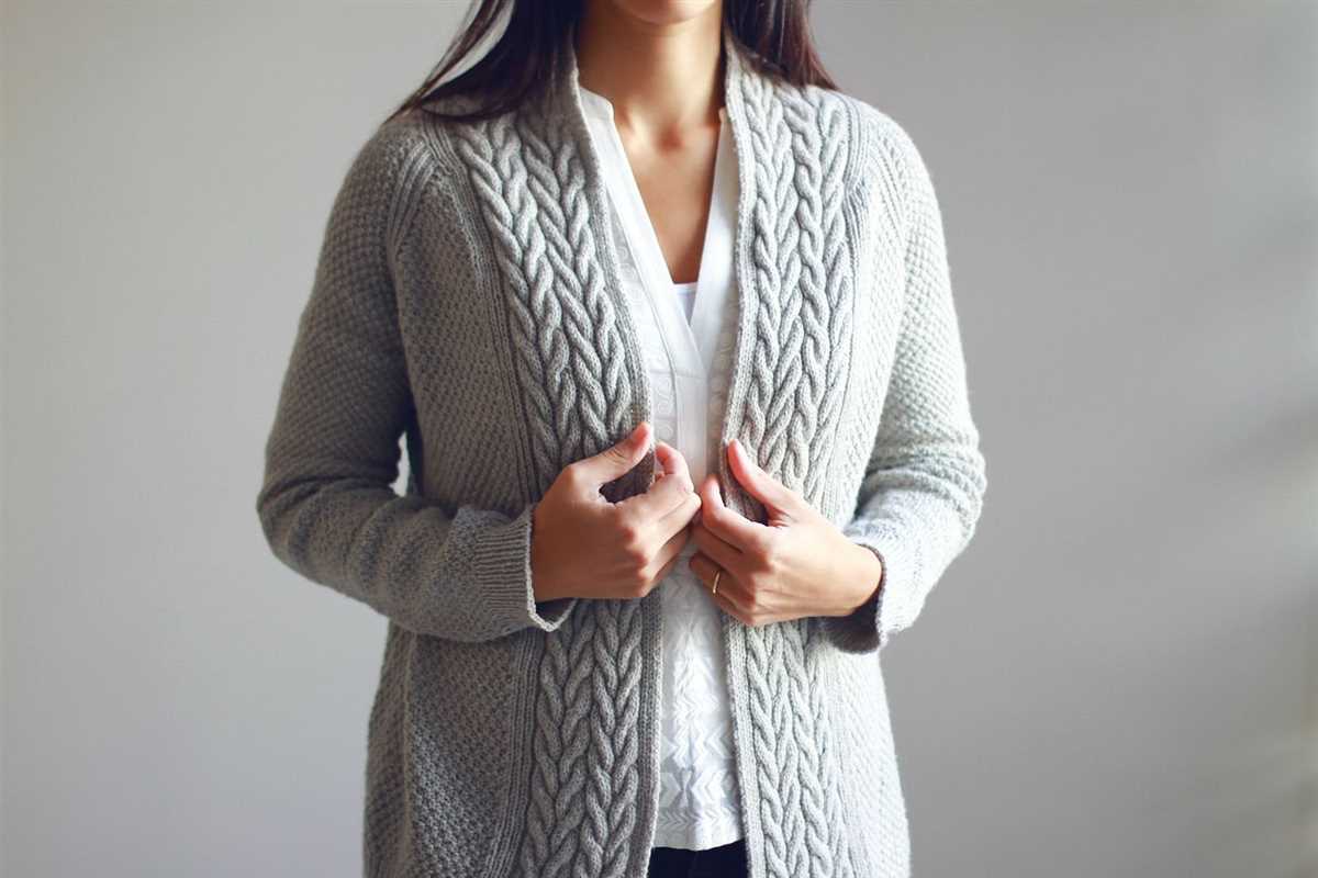 Simple cardigan knit pattern