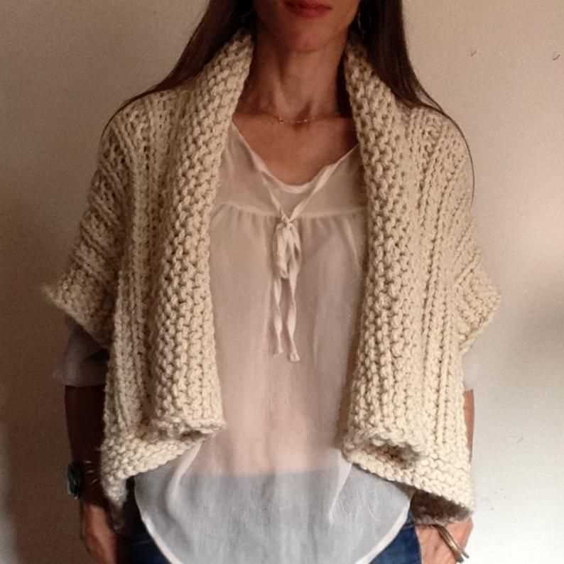 Simple knit shrug pattern