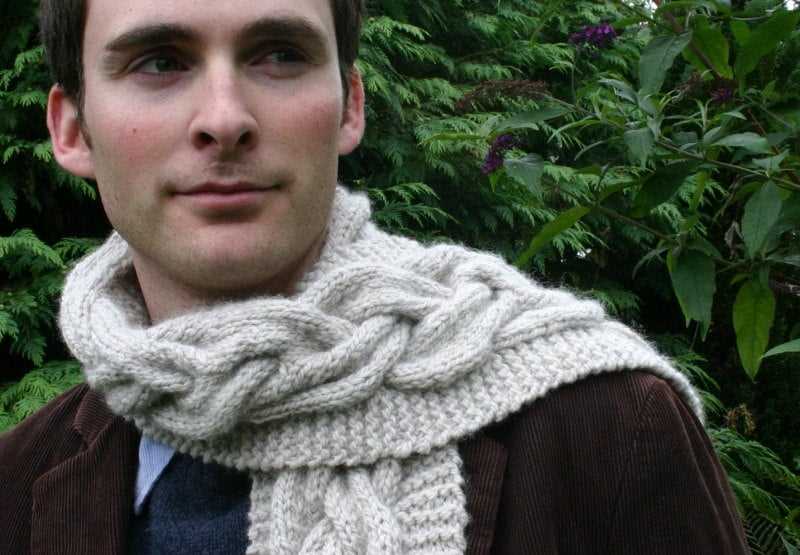 Simple mens scarf knitting pattern