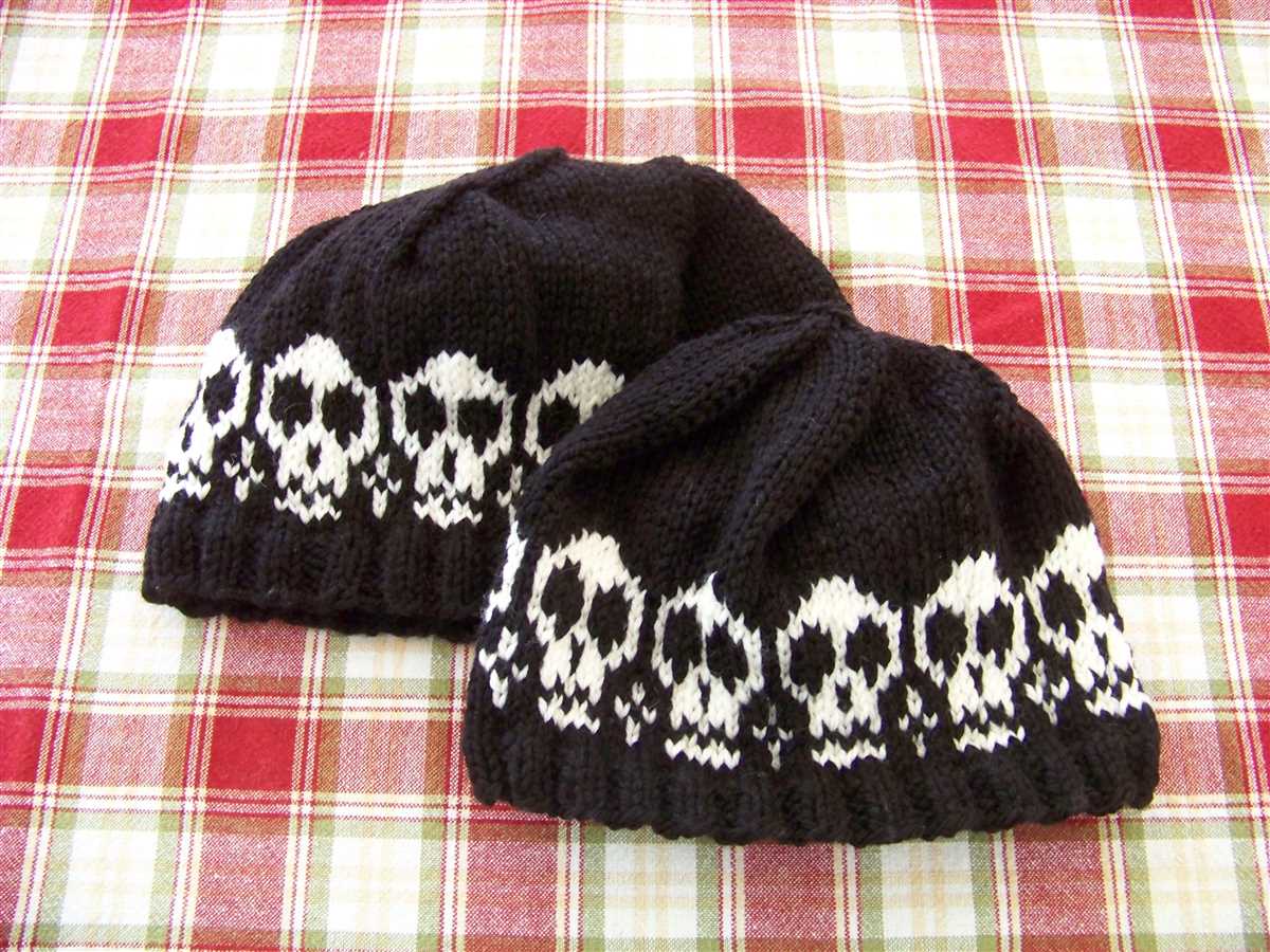 Skull hat knitting pattern free