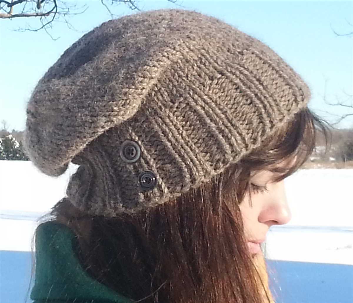 Slouch beanie knitting pattern