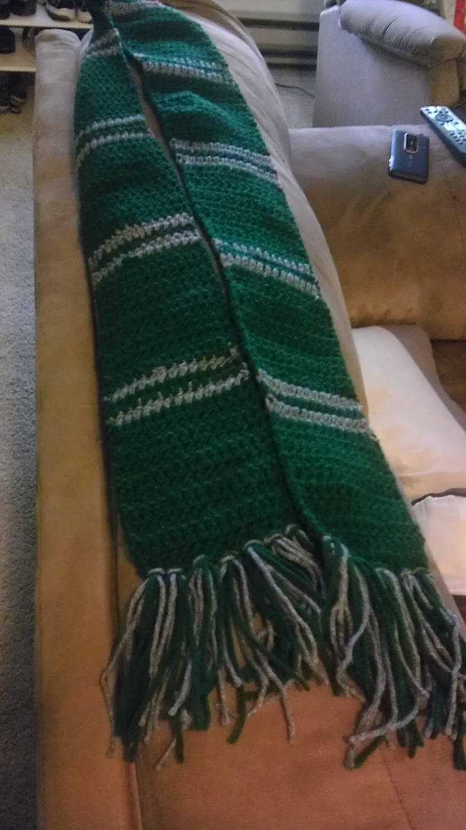 Slytherin scarf knitting pattern