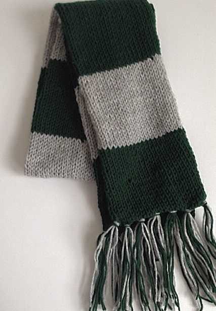 Slytherin scarf knitting pattern