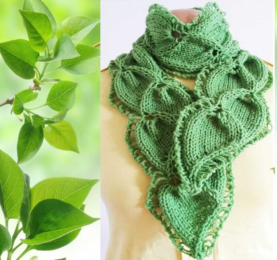 Small holly leaf knitting pattern