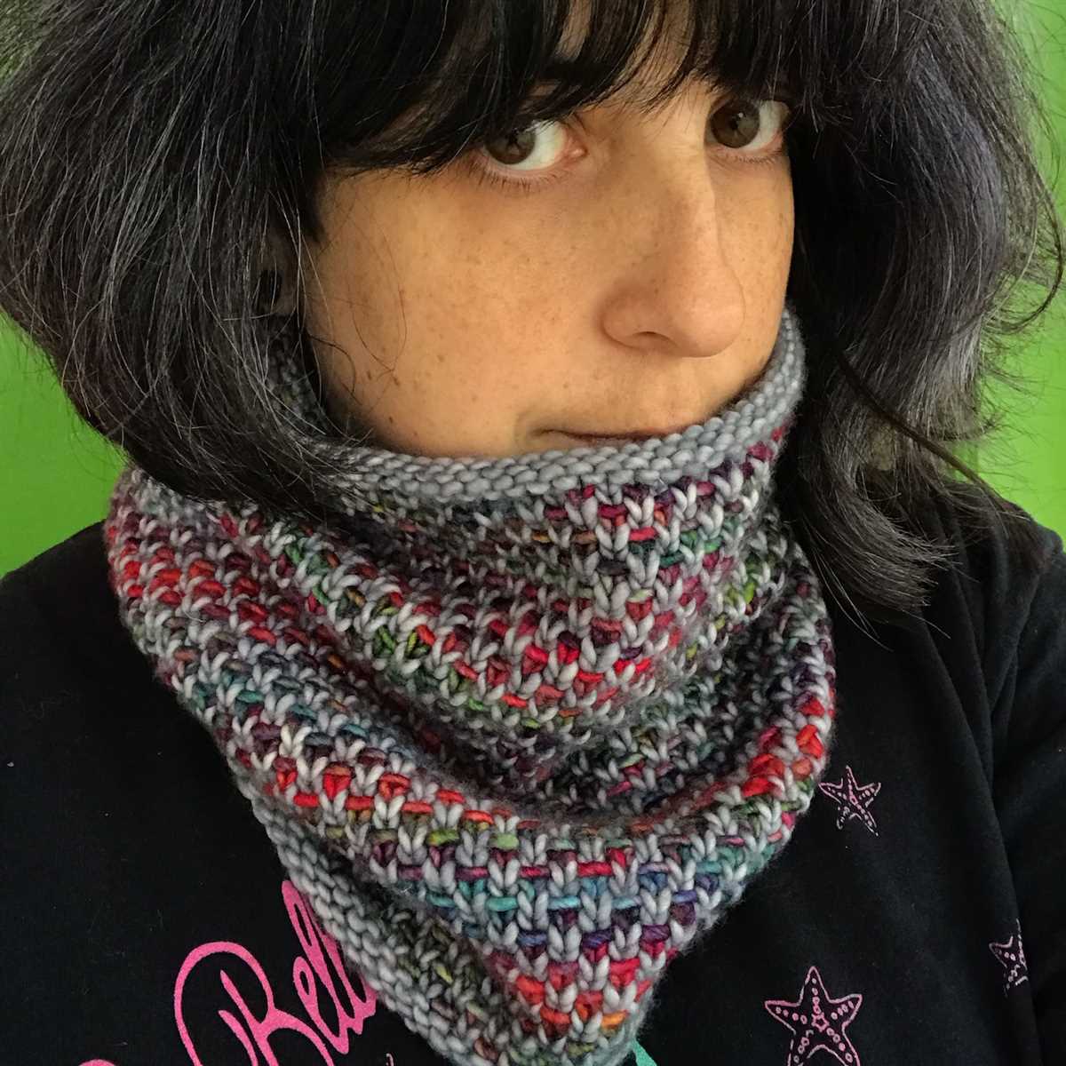 Snood with hood knitting pattern