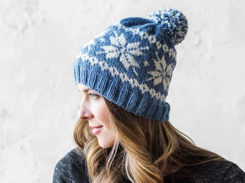 Snowflake hat knitting pattern free