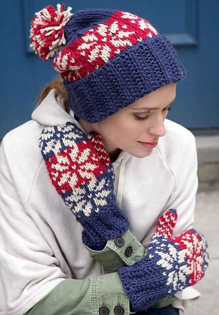 Snowflake hat knitting pattern free