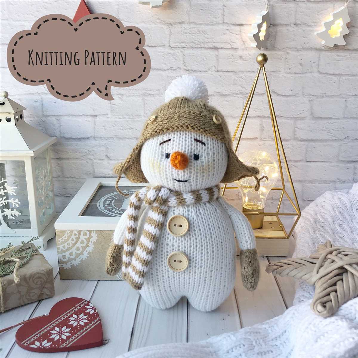 Snowman knitting pattern