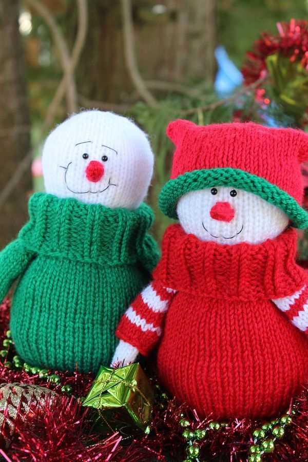 Snowman knitting pattern