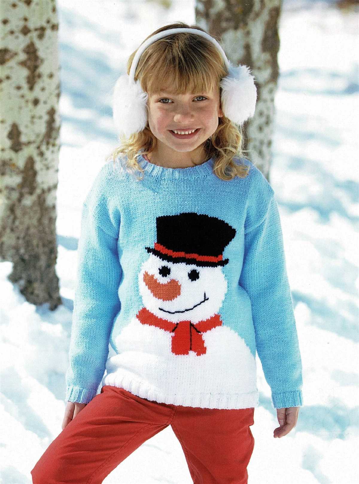 Snowman family knitting pattern