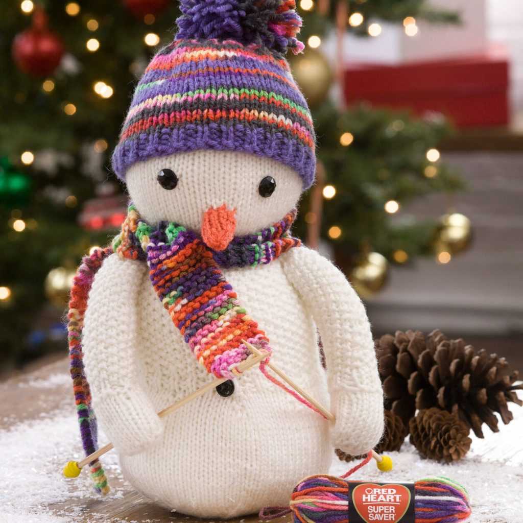 Snowman family knitting pattern