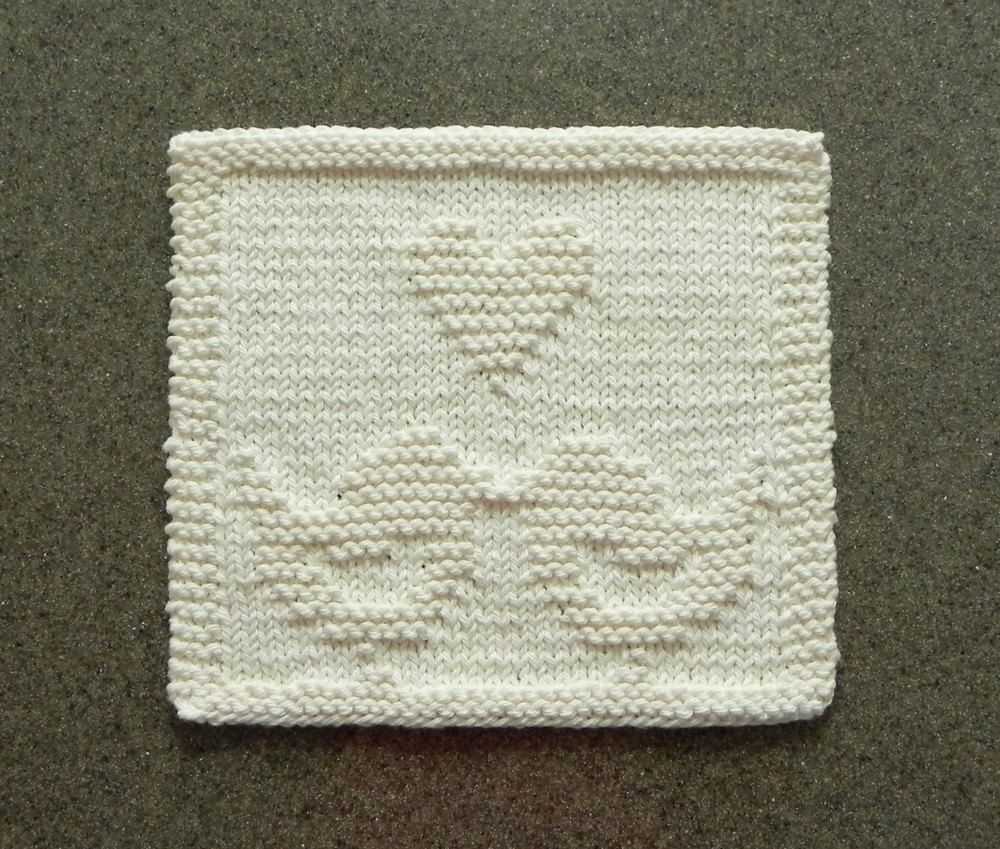 Snowman knitted dishcloth pattern