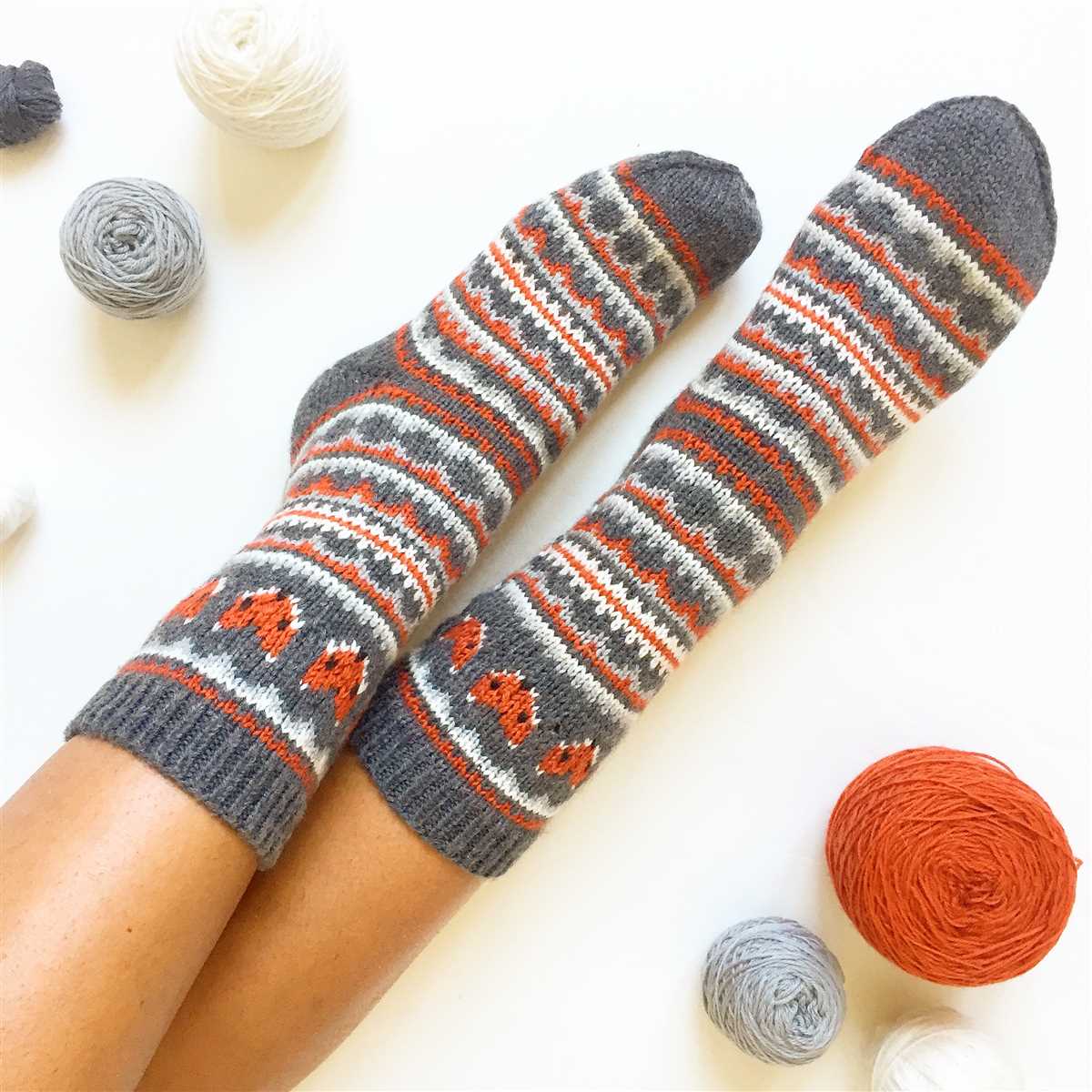 Sock pattern knitting