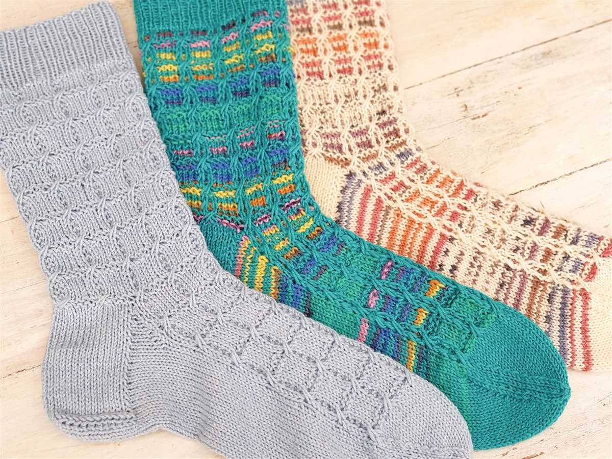 Sock pattern knitting