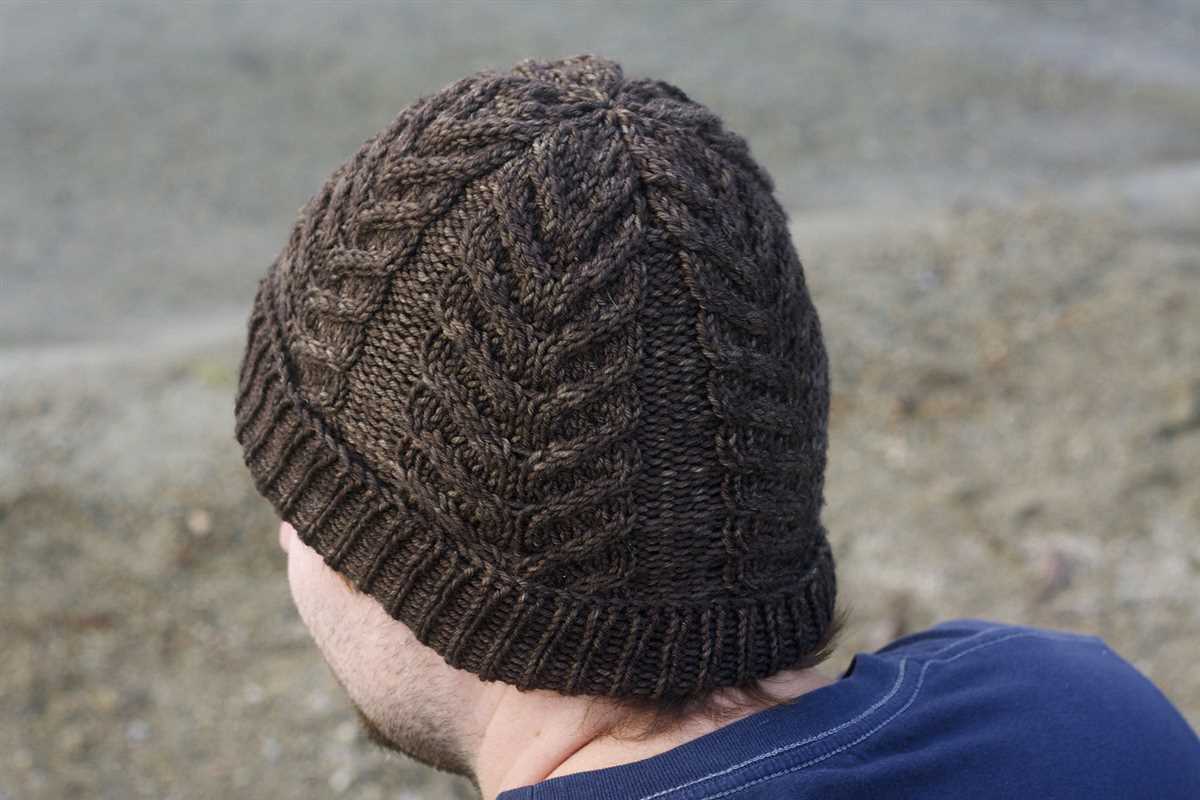 Straight needle hat knitting pattern