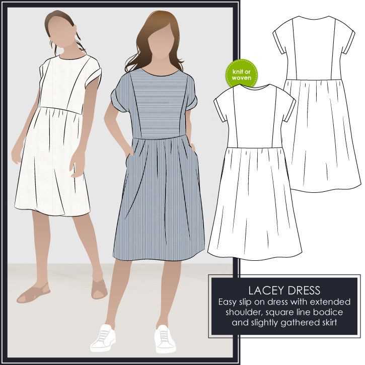 Stretch knit dress sewing patterns