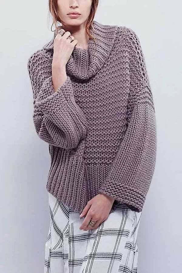 Super bulky knit sweater pattern