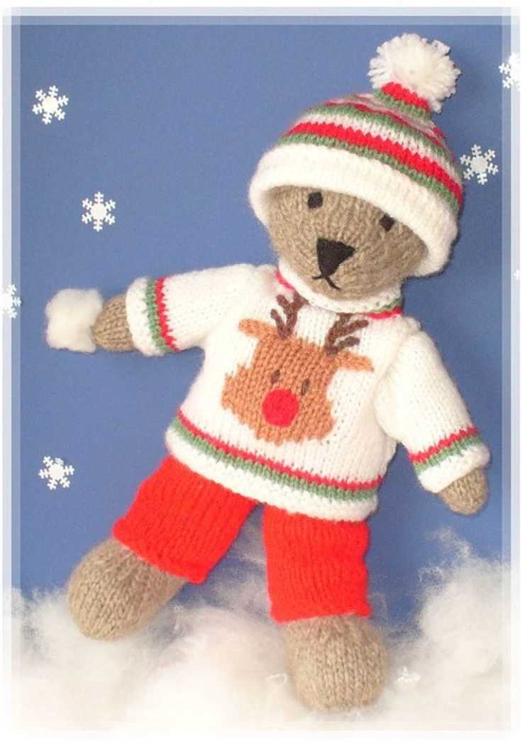 Teddy bear sweater knitting pattern