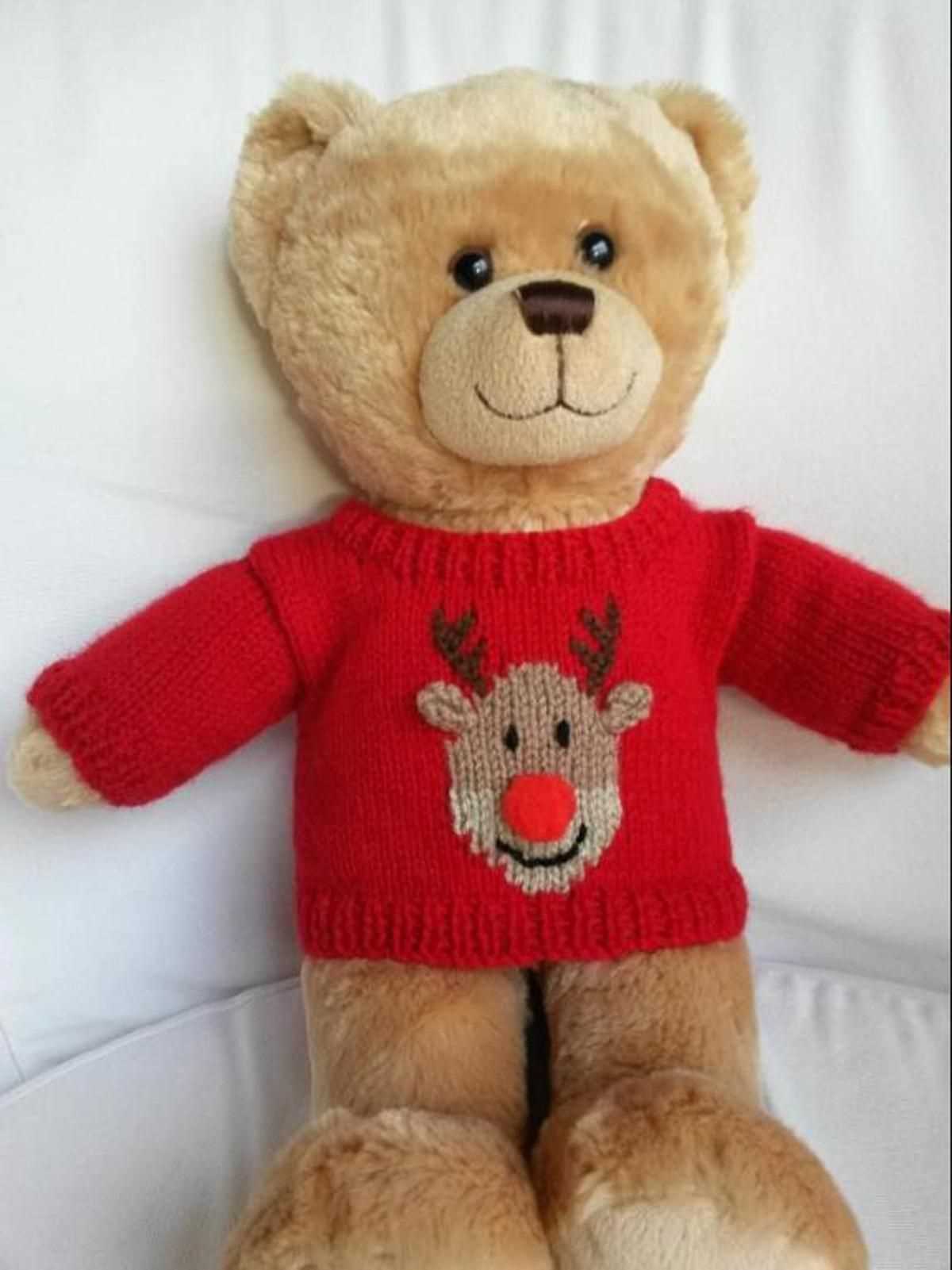 Teddy bear sweater knitting pattern