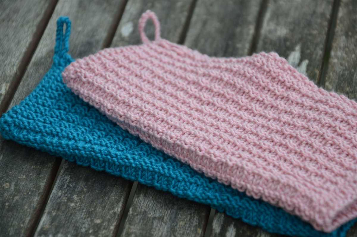 Textured knit dishcloth pattern