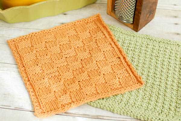 Textured knit dishcloth pattern