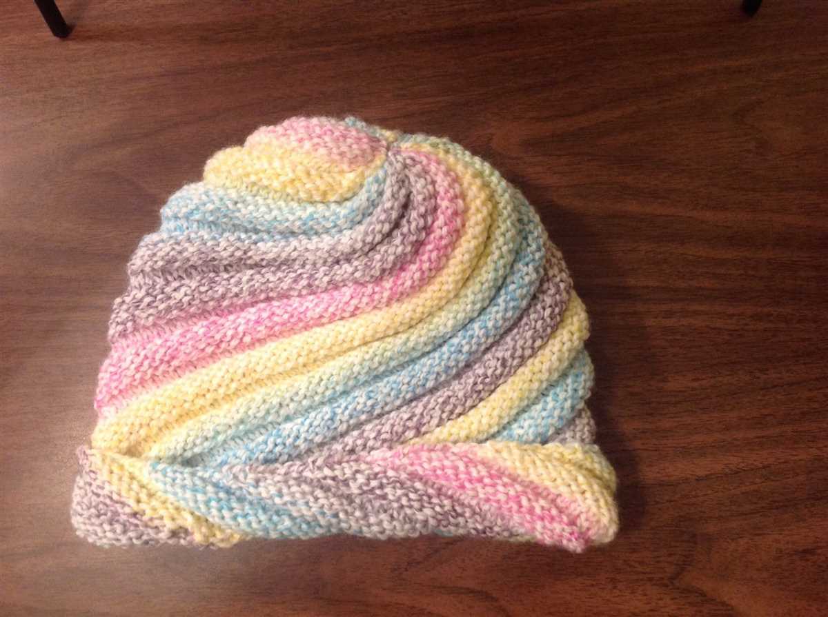 Top down knitted hat pattern