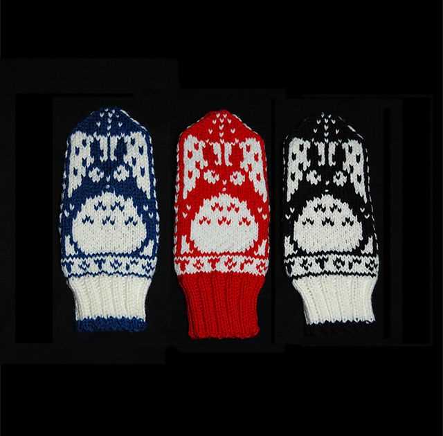 Totoro mittens knitting pattern