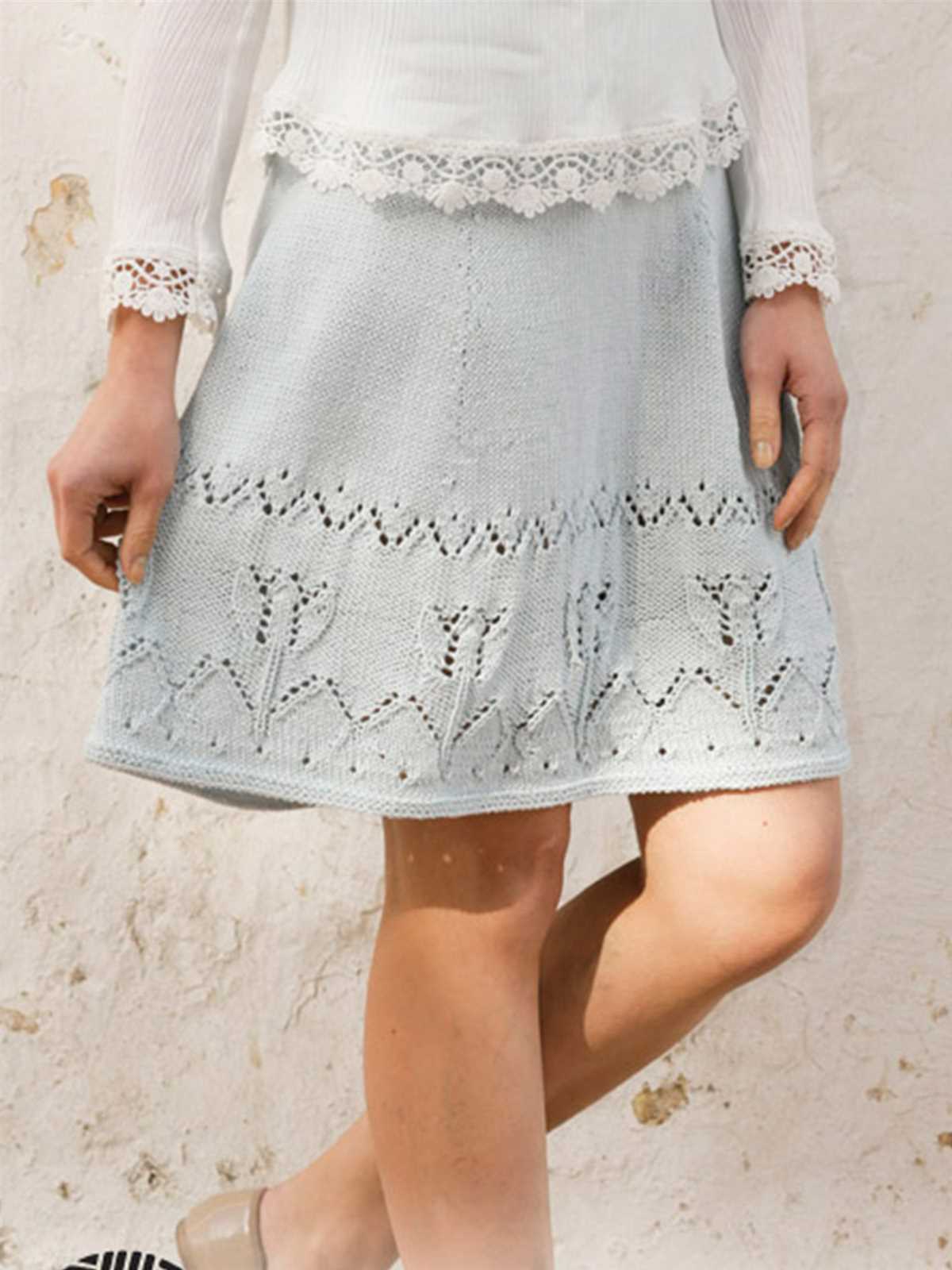 Tulip lace knitting pattern