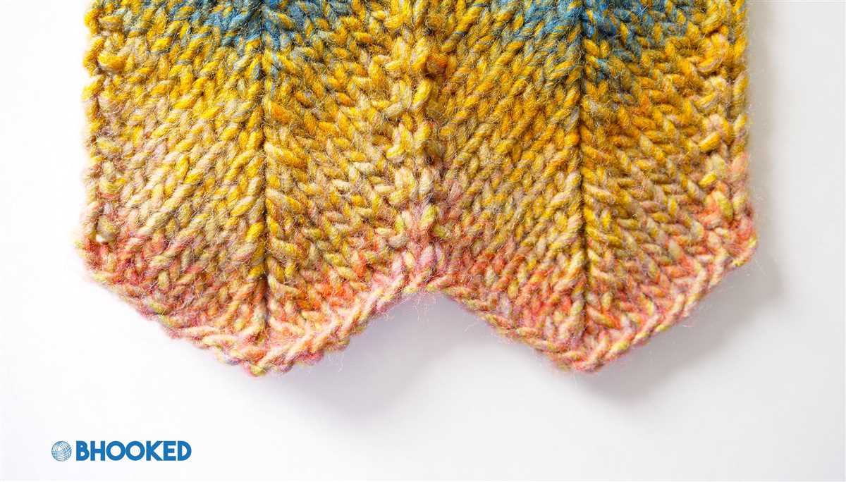 Two color chevron knitting pattern