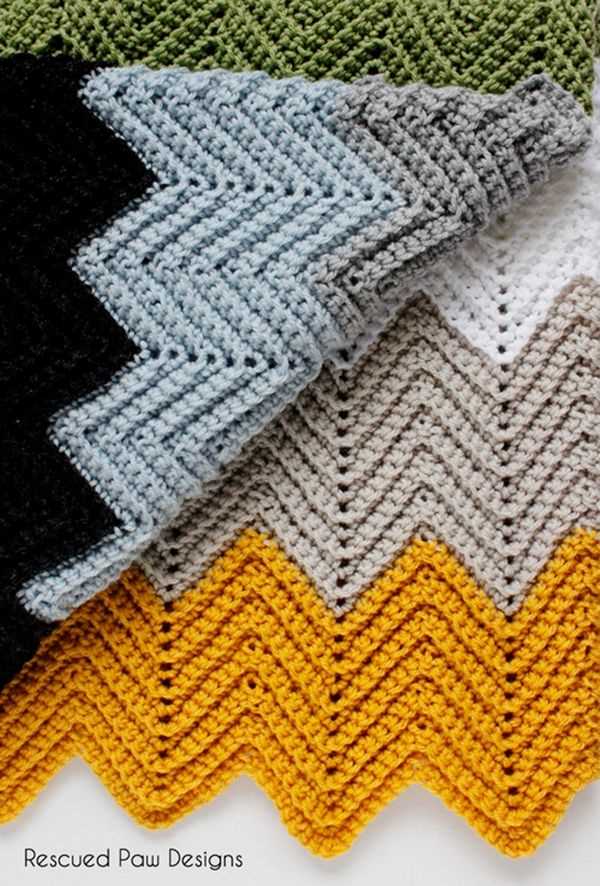 Two color chevron knitting pattern