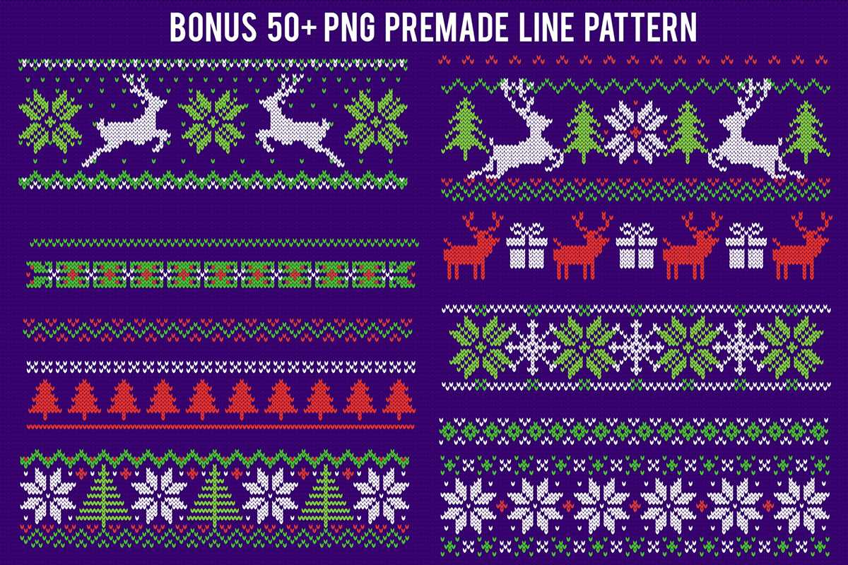 Ugly christmas sweater knit pattern