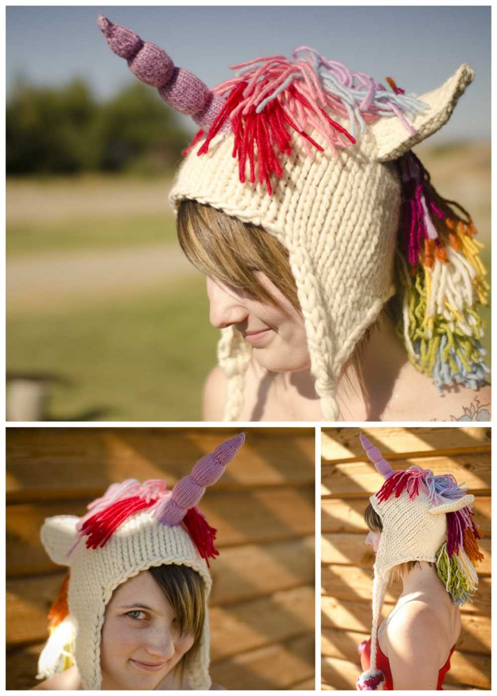 Unicorn hat knitting pattern