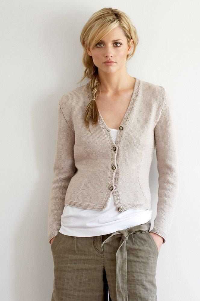 V neck cardigan knitting pattern