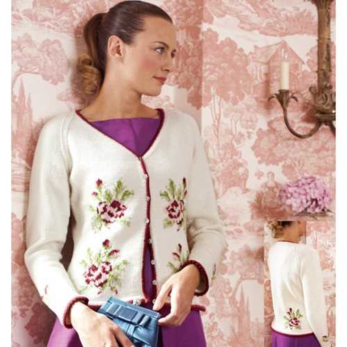 V neck cardigan knitting pattern