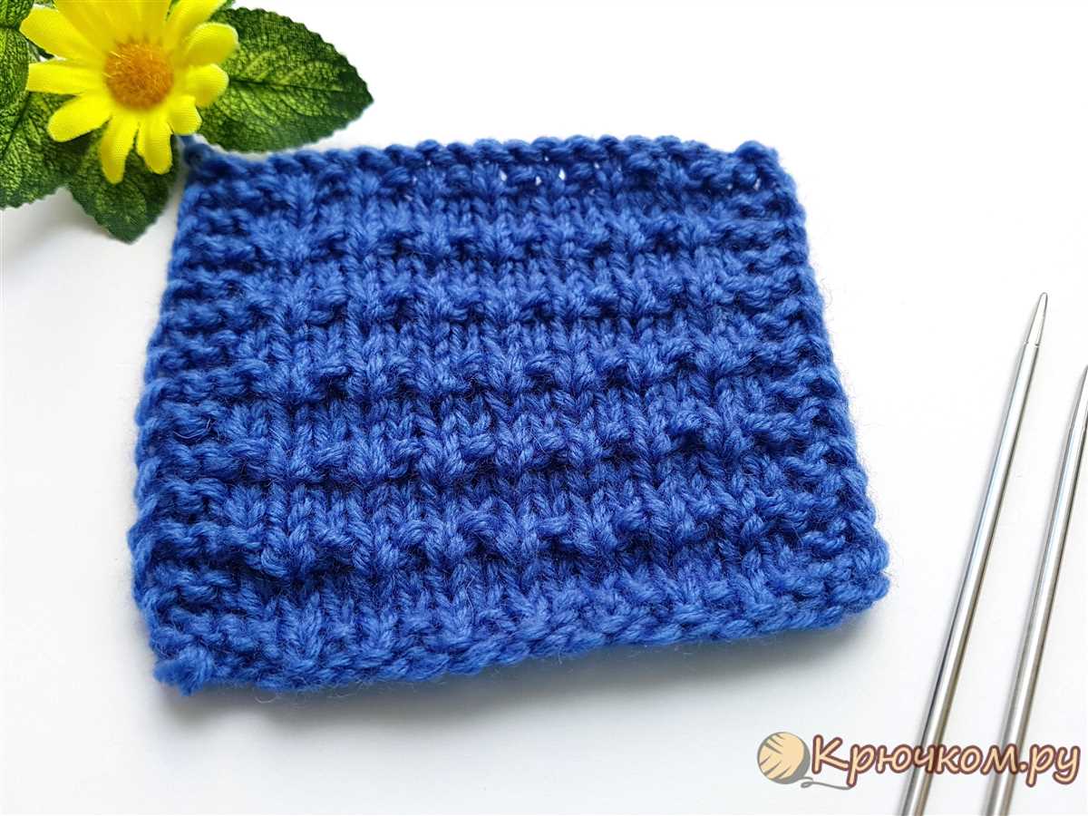 Waffle pattern knitting