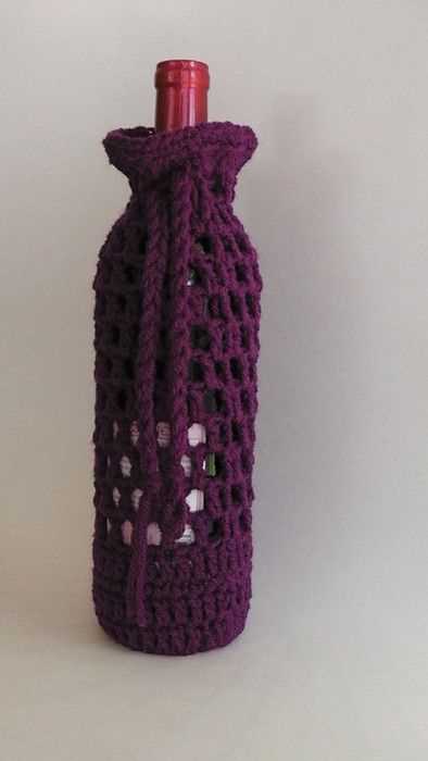 Wine bottle cover knitting pattern