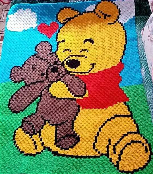 Winnie the pooh knitted blanket pattern